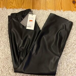Black Faux Leather Pants